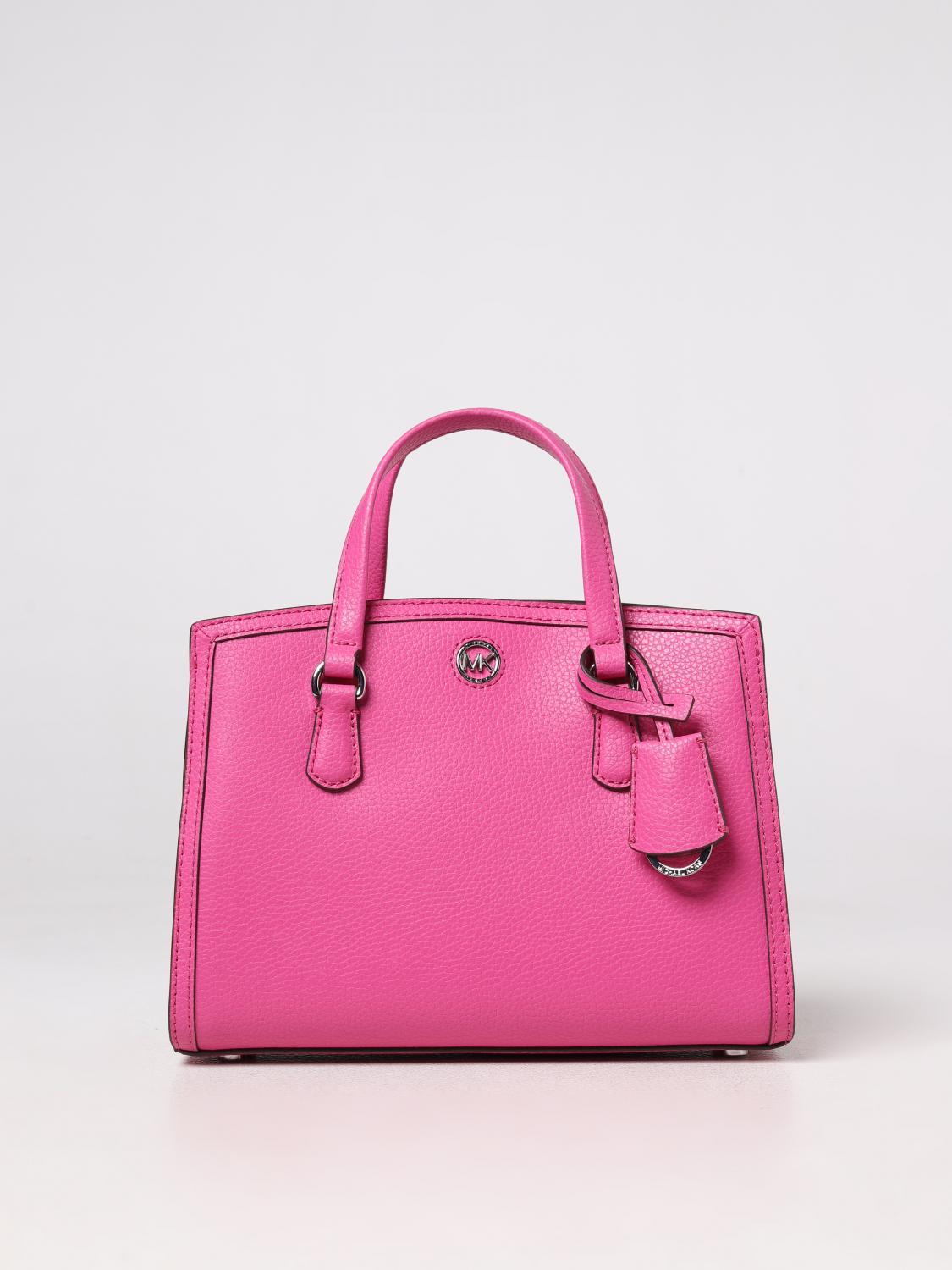 MICHAEL KORS BORSA A MANO: Borsa Michael Kors in pelle a grana, Fuxia - Img 1