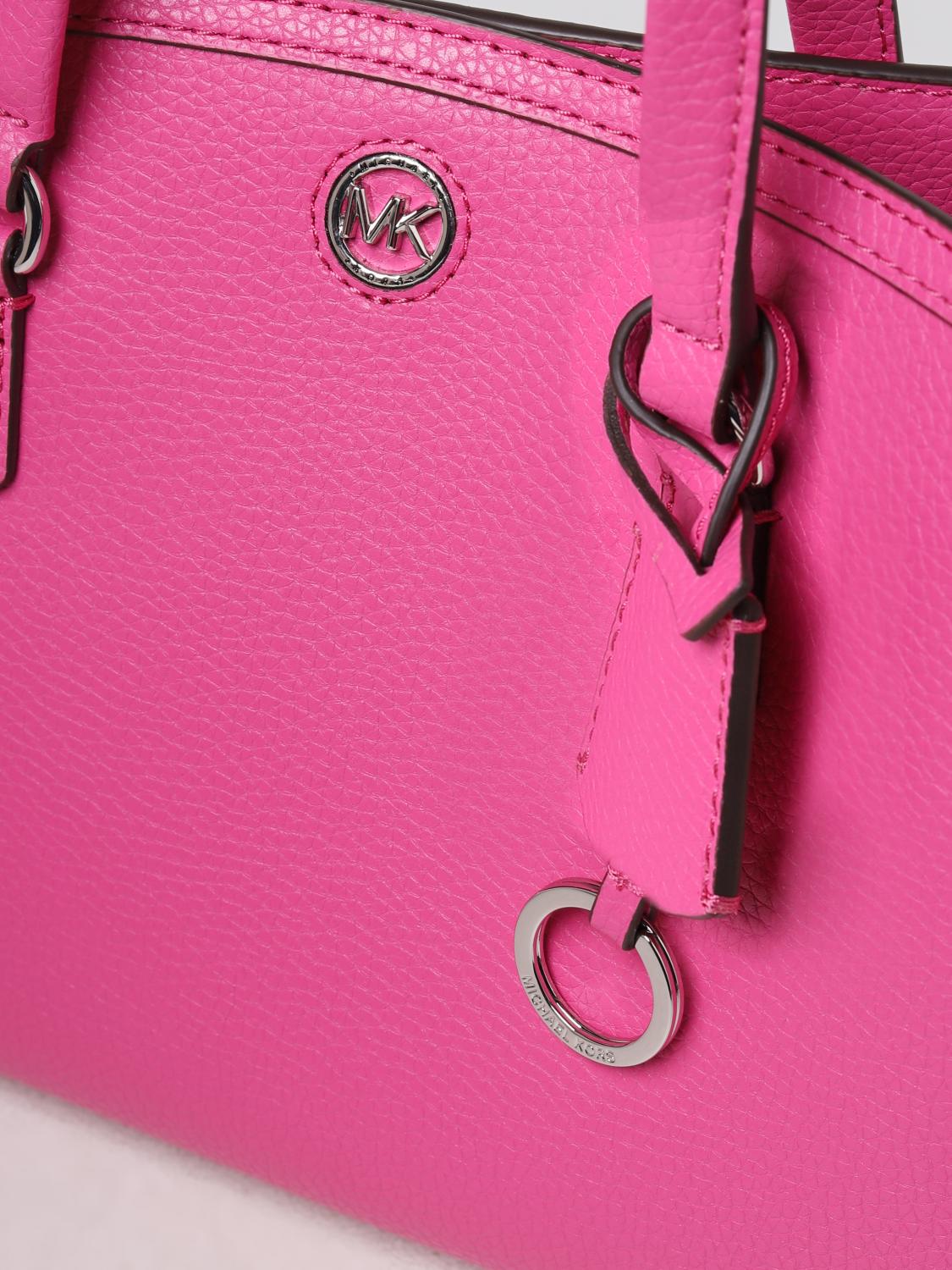 MICHAEL KORS BORSA A MANO: Borsa Michael Kors in pelle a grana, Fuxia - Img 3