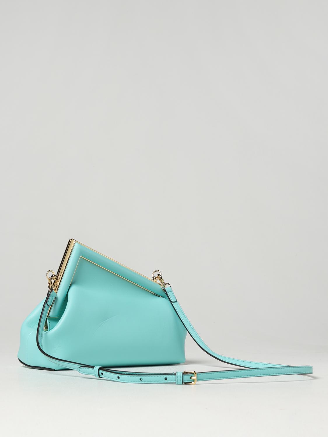 FENDI MINI BAG: First Fendi bag in nappa leather, Blue - Img 2
