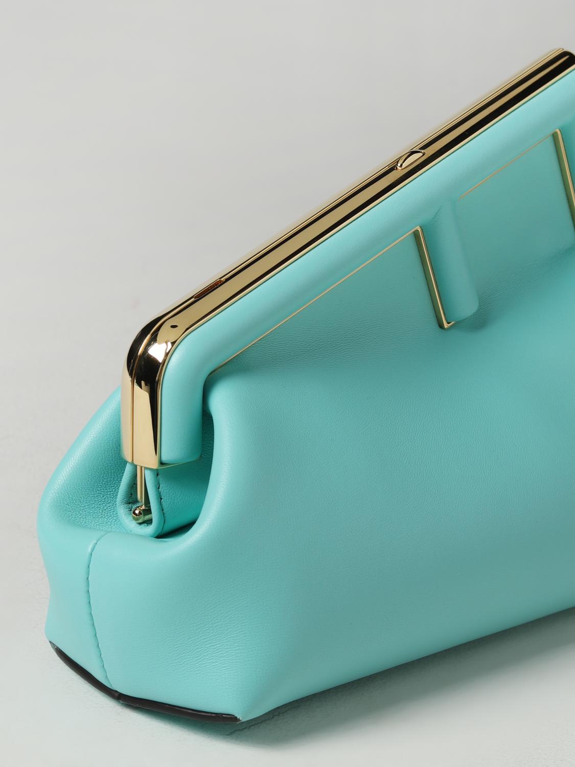 FENDI MINI BAG: First Fendi bag in nappa leather, Blue - Img 3