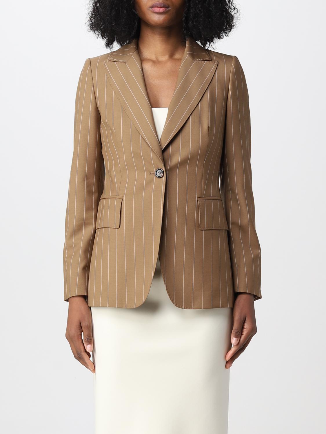 MAX MARA AMERICANA: Americana mujer Max Mara, Camello - Img 1