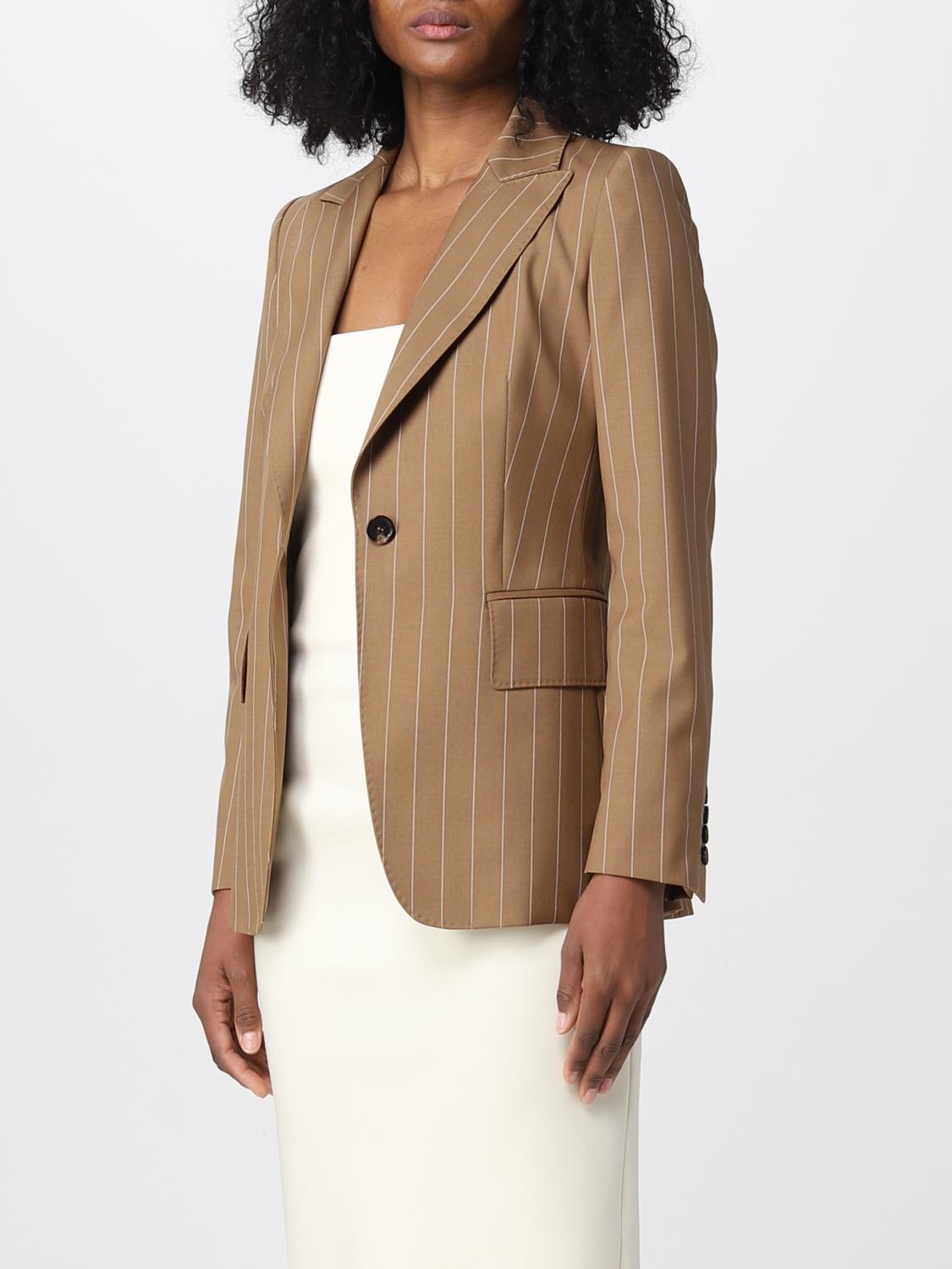 MAX MARA AMERICANA: Americana mujer Max Mara, Camello - Img 4