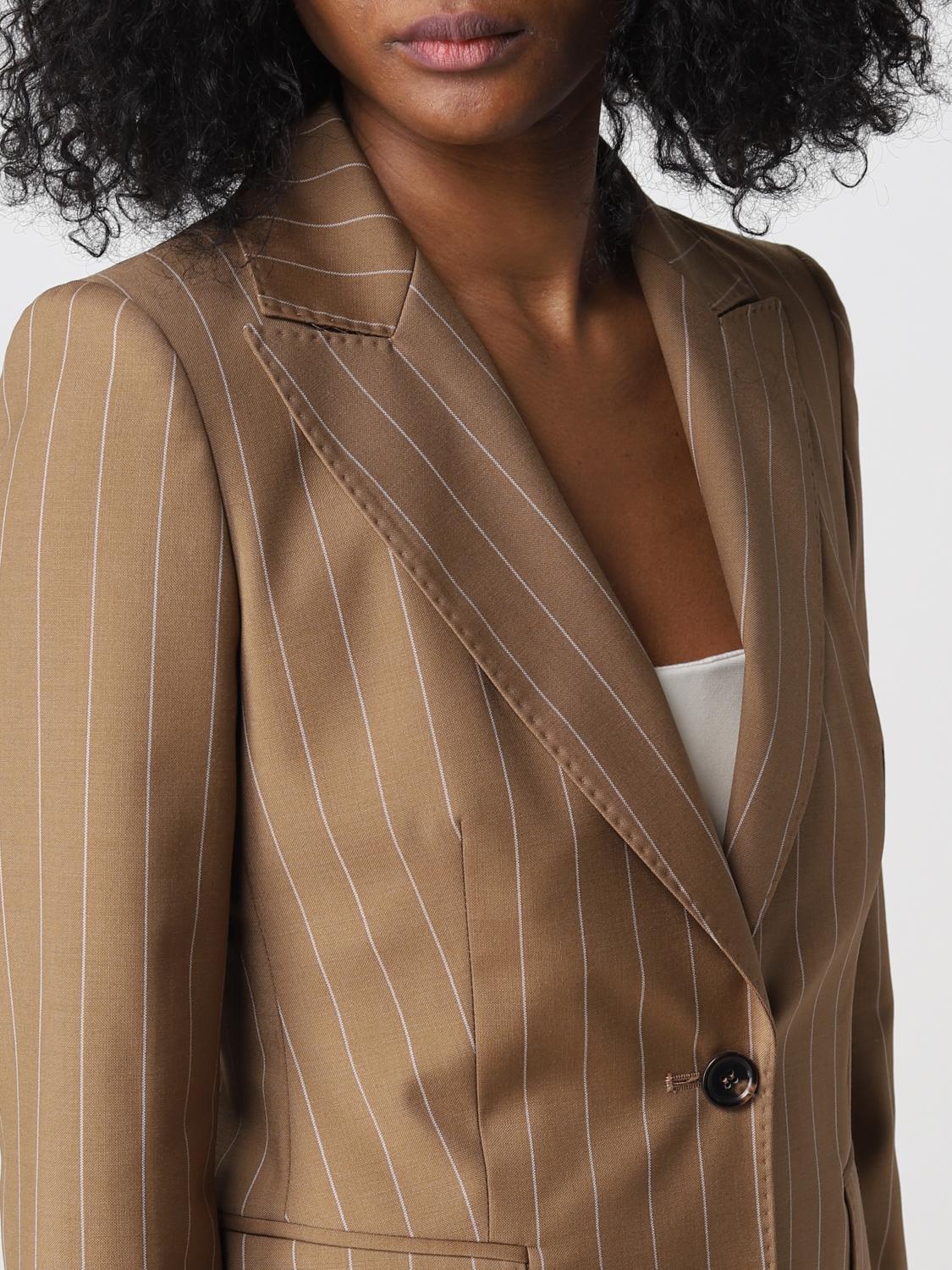 MAX MARA AMERICANA: Americana mujer Max Mara, Camello - Img 5