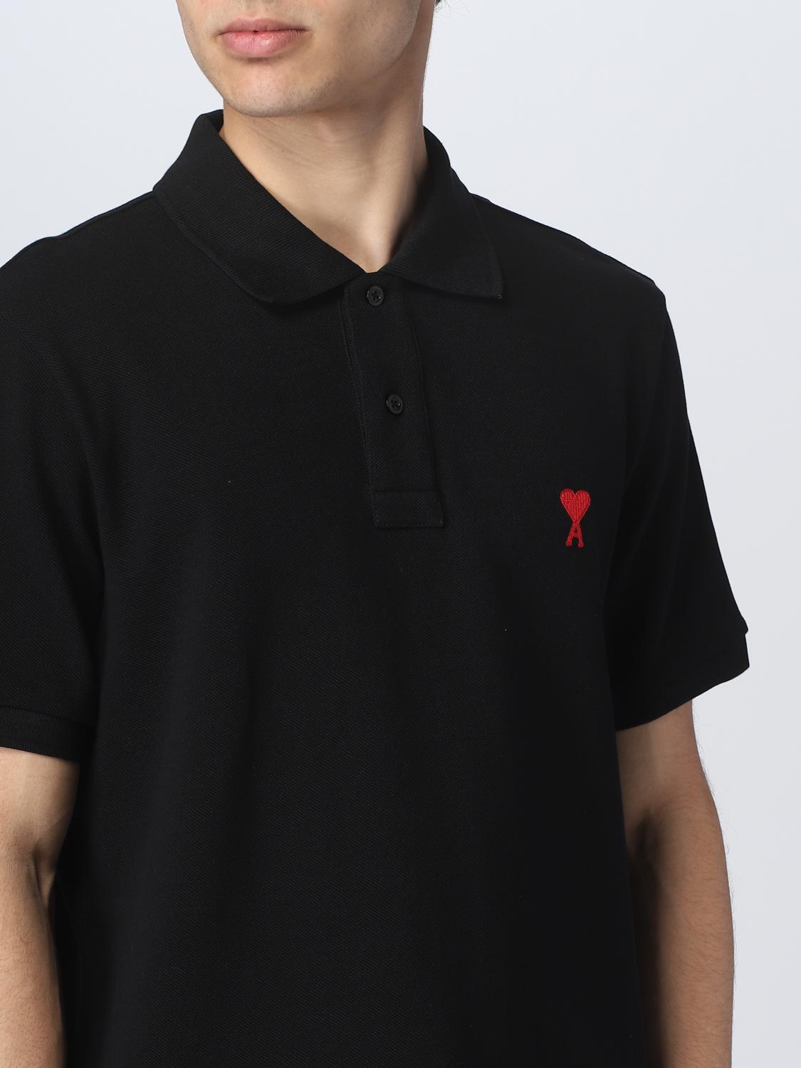 AMI PARIS POLO SHIRT: T-shirt men Ami Paris, Black - Img 3