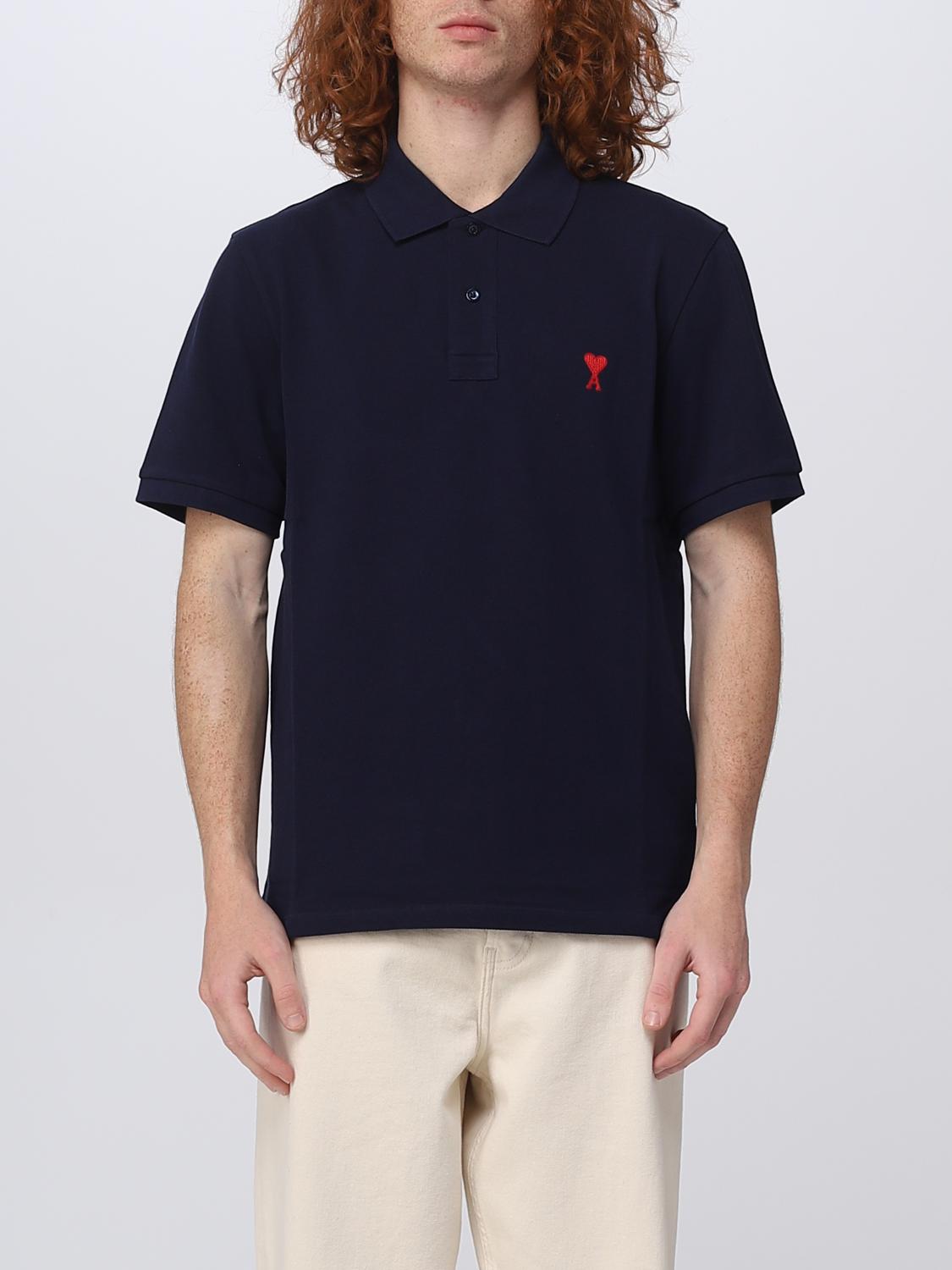 AMI PARIS POLO: T-shirt herren Ami Paris, Navy - Img 1