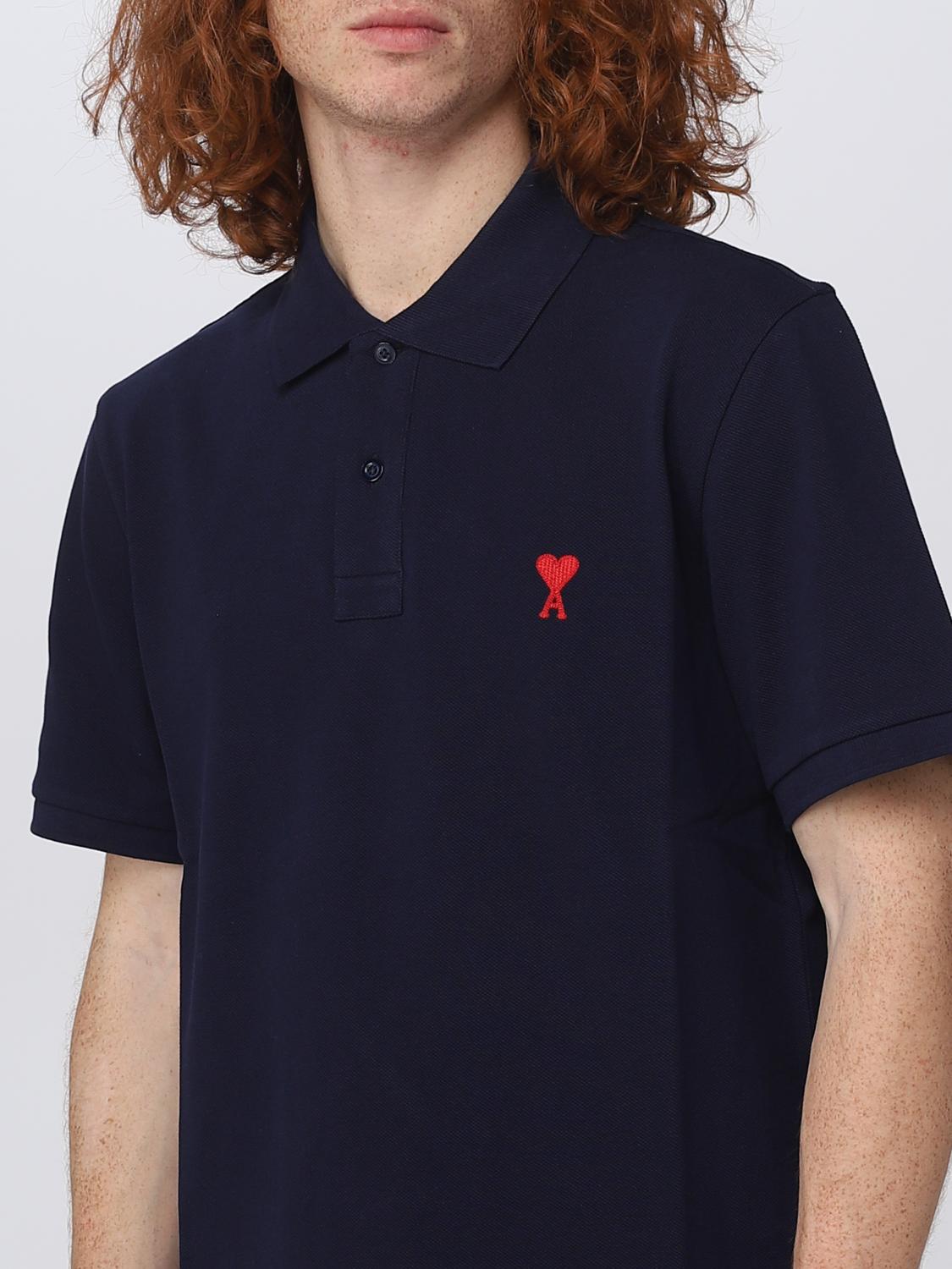 AMI PARIS POLO: T-shirt herren Ami Paris, Navy - Img 3