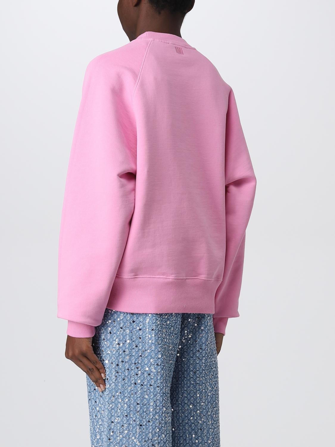 AMI PARIS SWEATSHIRT: Sweatshirt woman Ami Paris, Pink - Img 2
