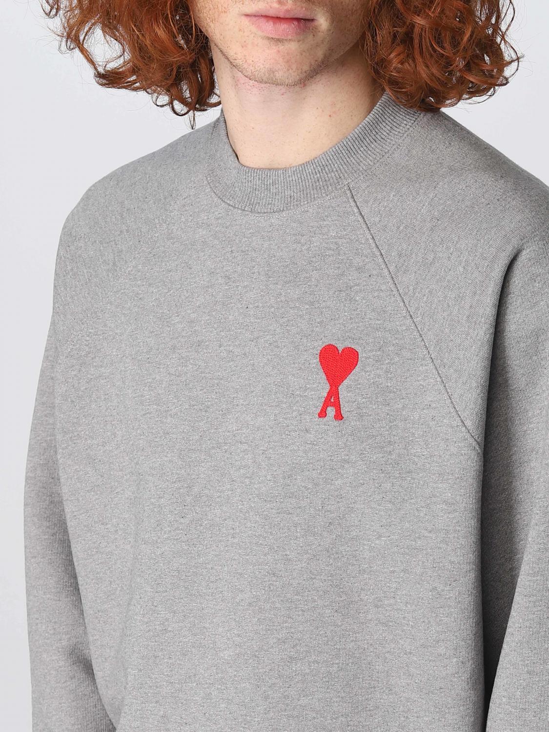 AMI PARIS SWEATSHIRT: Sweatshirt woman Ami Paris, Grey - Img 4
