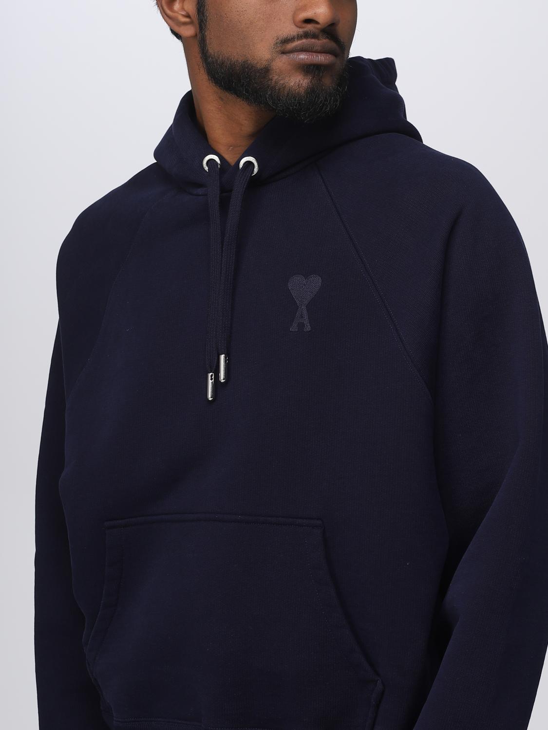 AMI PARIS SUDADERA: Sudadera hombre Ami Paris, Azul Oscuro - Img 4