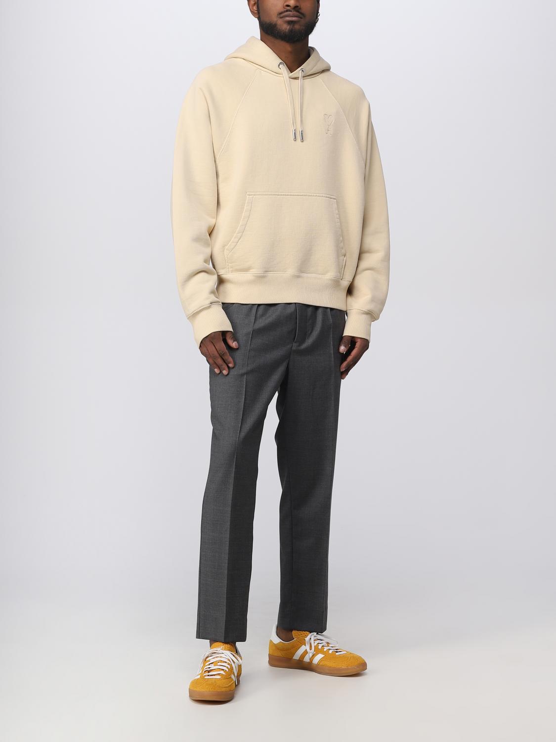AMI PARIS SUDADERA: Sudadera hombre Ami Paris, Crema - Img 2