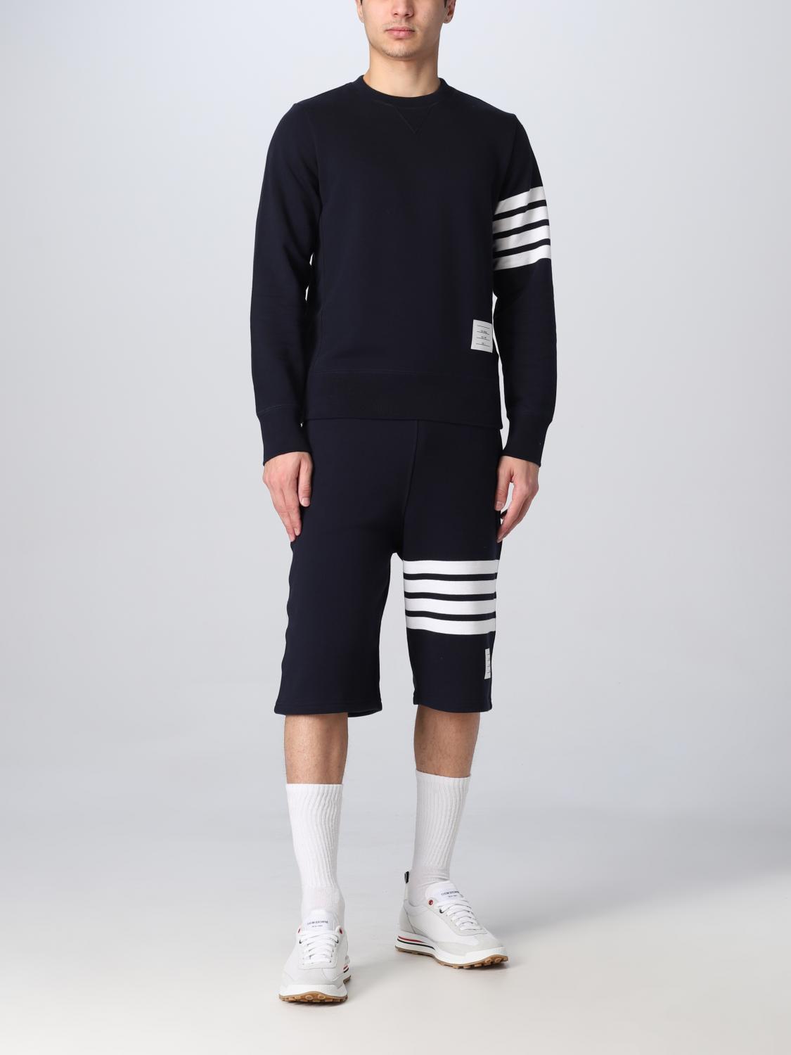 THOM BROWNE SHORTS: Thom Browne shorts in cotton, Navy - Img 2