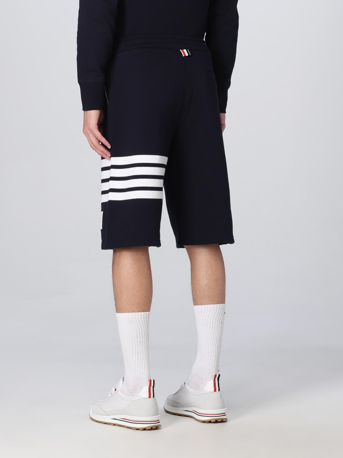 THOM BROWNE SHORTS: Thom Browne shorts in cotton, Navy - Img 3