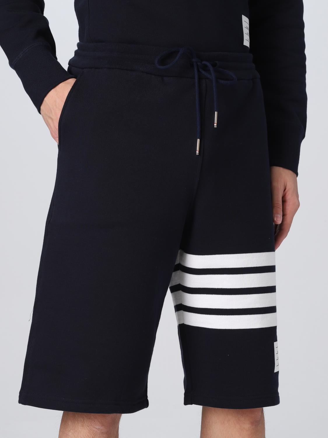 THOM BROWNE SHORTS: Thom Browne shorts in cotton, Navy - Img 5