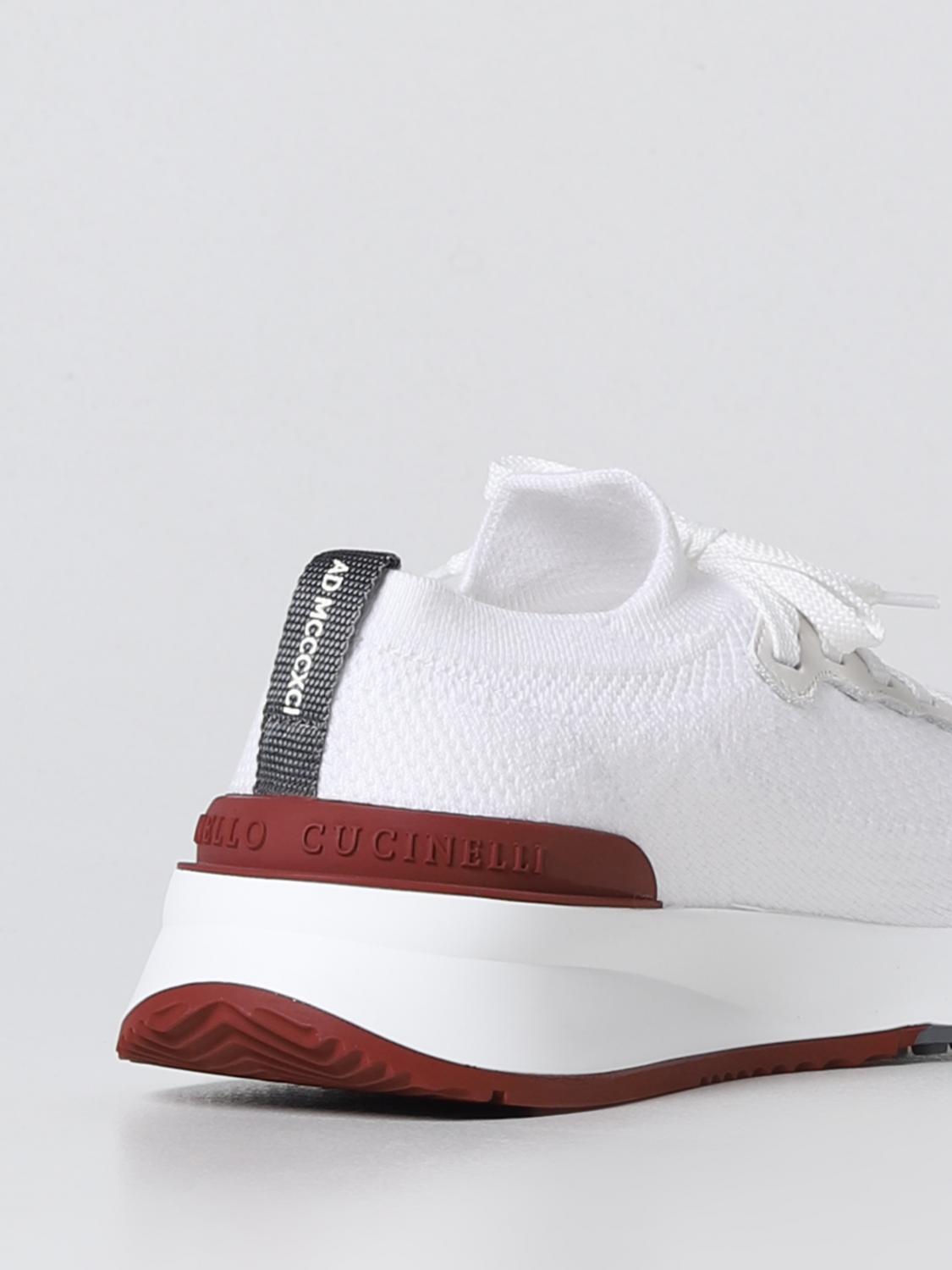 BRUNELLO CUCINELLI SNEAKERS: Brunello Cucinelli sneakers in stretch cotton, White - Img 3