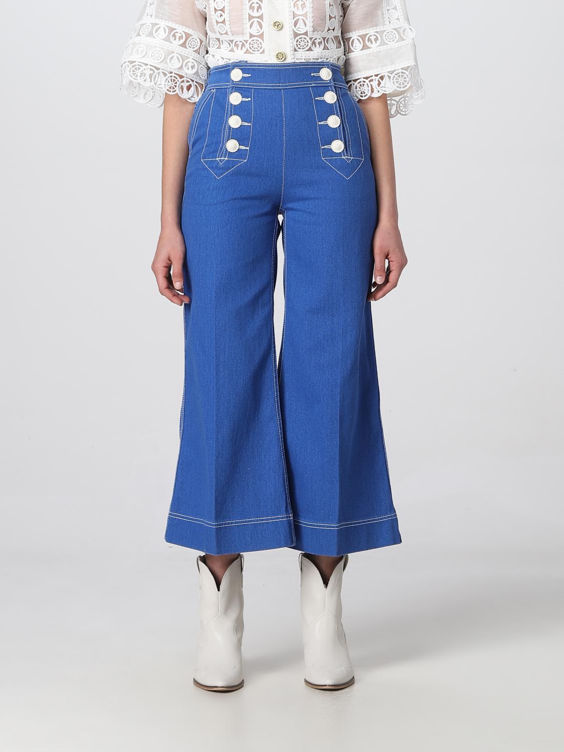 ZIMMERMANN PANTALONI: Pantalone Zimmermann in cotone, Blue - Img 1