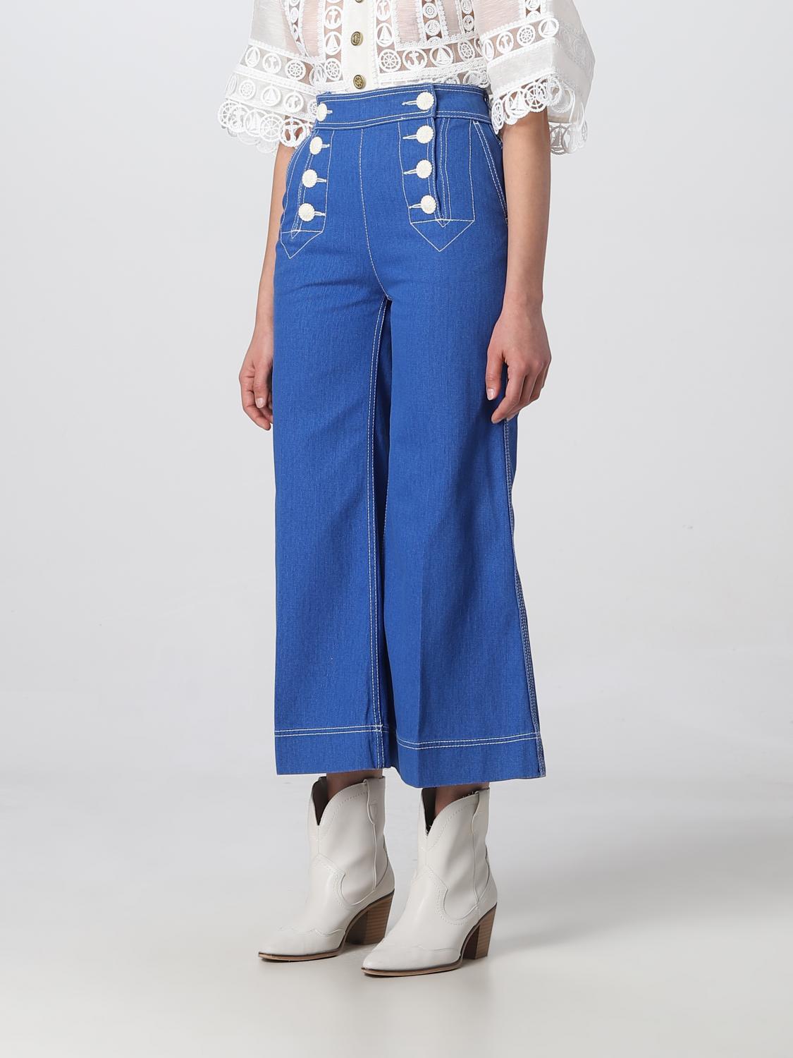ZIMMERMANN PANTALONI: Pantalone Zimmermann in cotone, Blue - Img 4