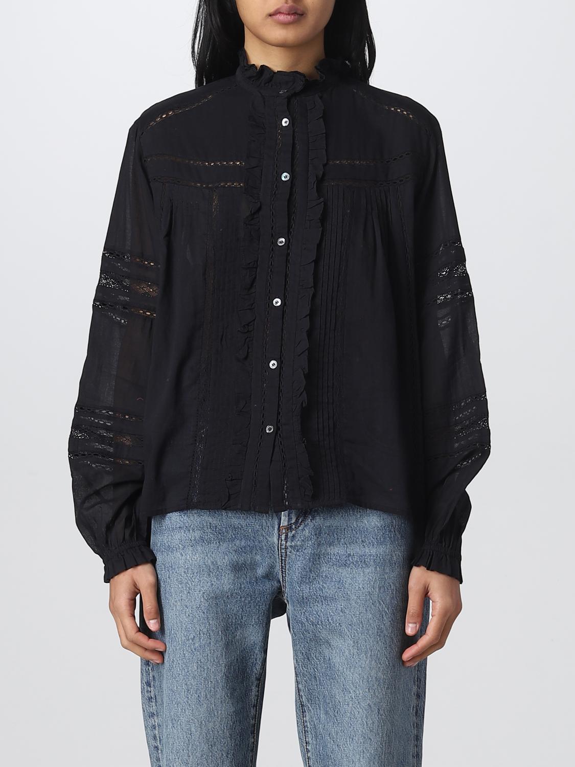 ISABEL MARANT ETOILE CAMISA: Top mujer Isabel Marant Etoile, Negro - Img 1