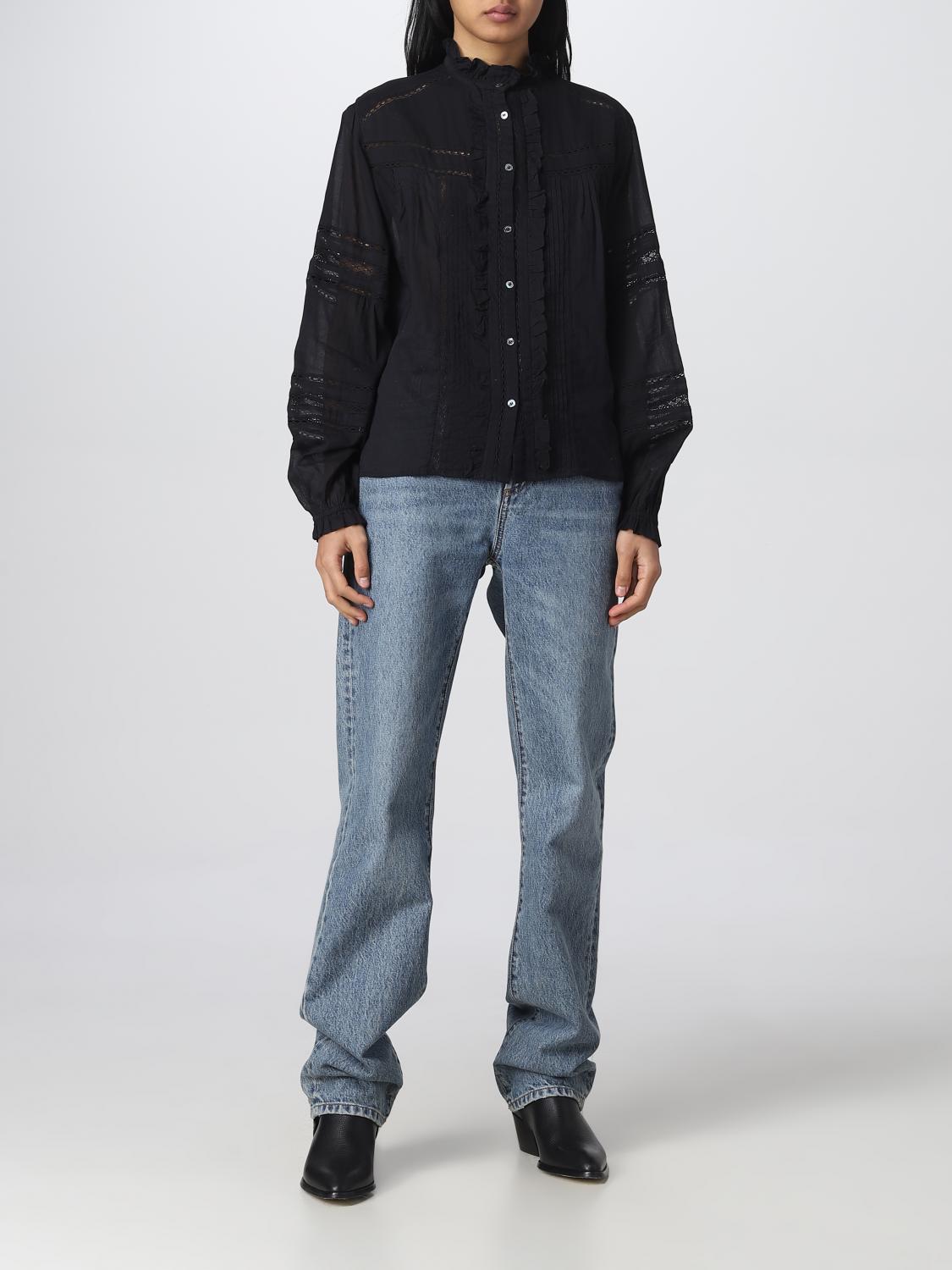 ISABEL MARANT ETOILE CAMISA: Top mujer Isabel Marant Etoile, Negro - Img 2