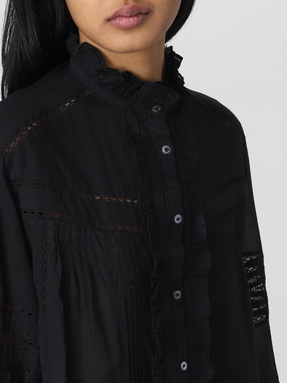 ISABEL MARANT ETOILE CAMISA: Top mujer Isabel Marant Etoile, Negro - Img 4