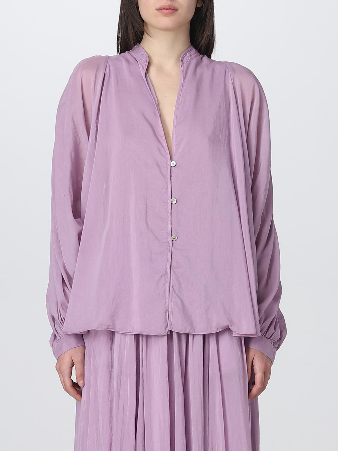 FORTE FORTE CAMICIA: Camicia Forte Forte in cotone e seta, Viola - Img 1