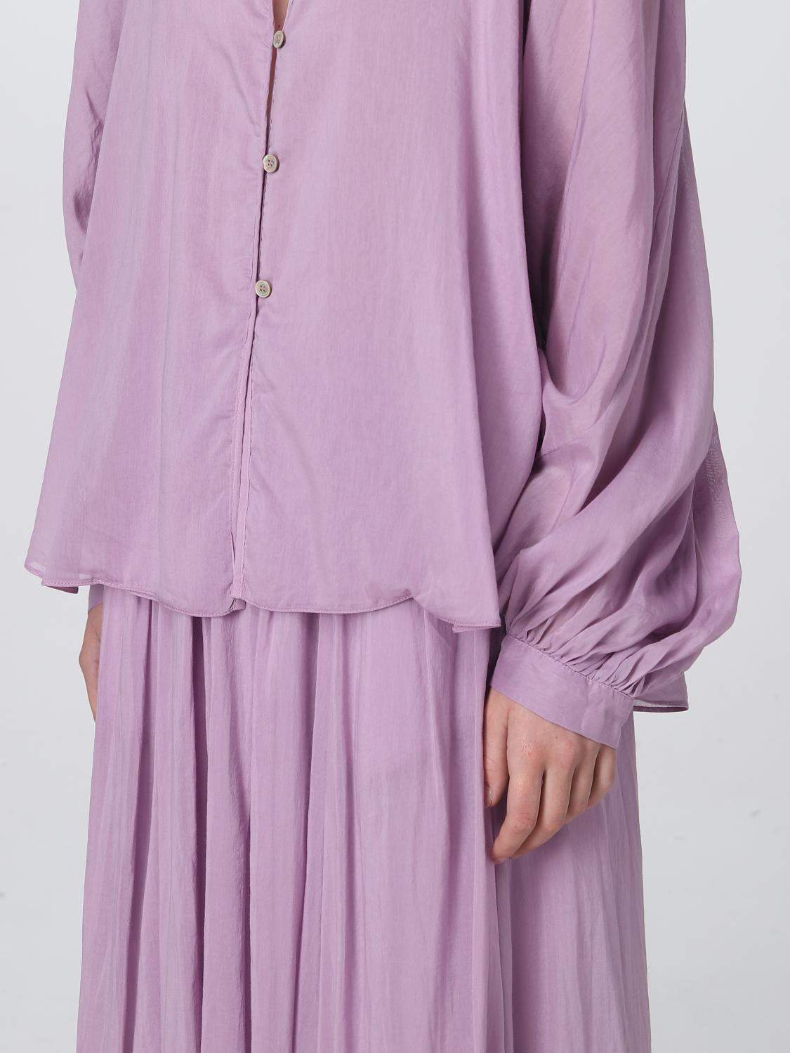 FORTE FORTE CAMICIA: Camicia Forte Forte in cotone e seta, Viola - Img 4