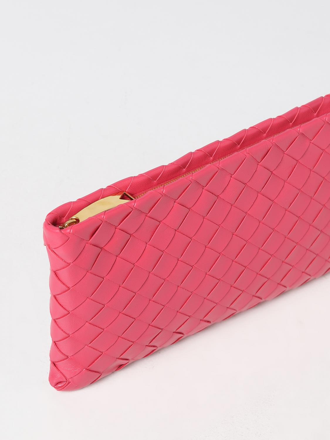 BOTTEGA VENETA CLUTCH: Bottega Veneta clutch in smooth leather, Red - Img 3
