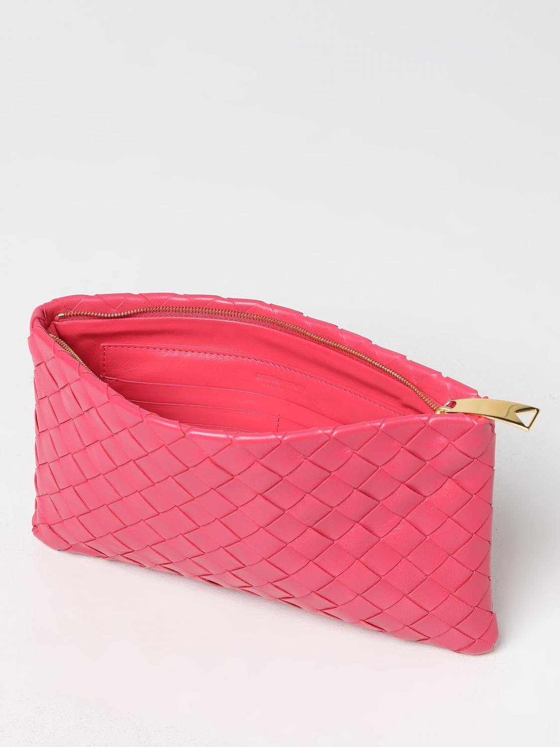 BOTTEGA VENETA CLUTCH: Bottega Veneta clutch in smooth leather, Red - Img 4