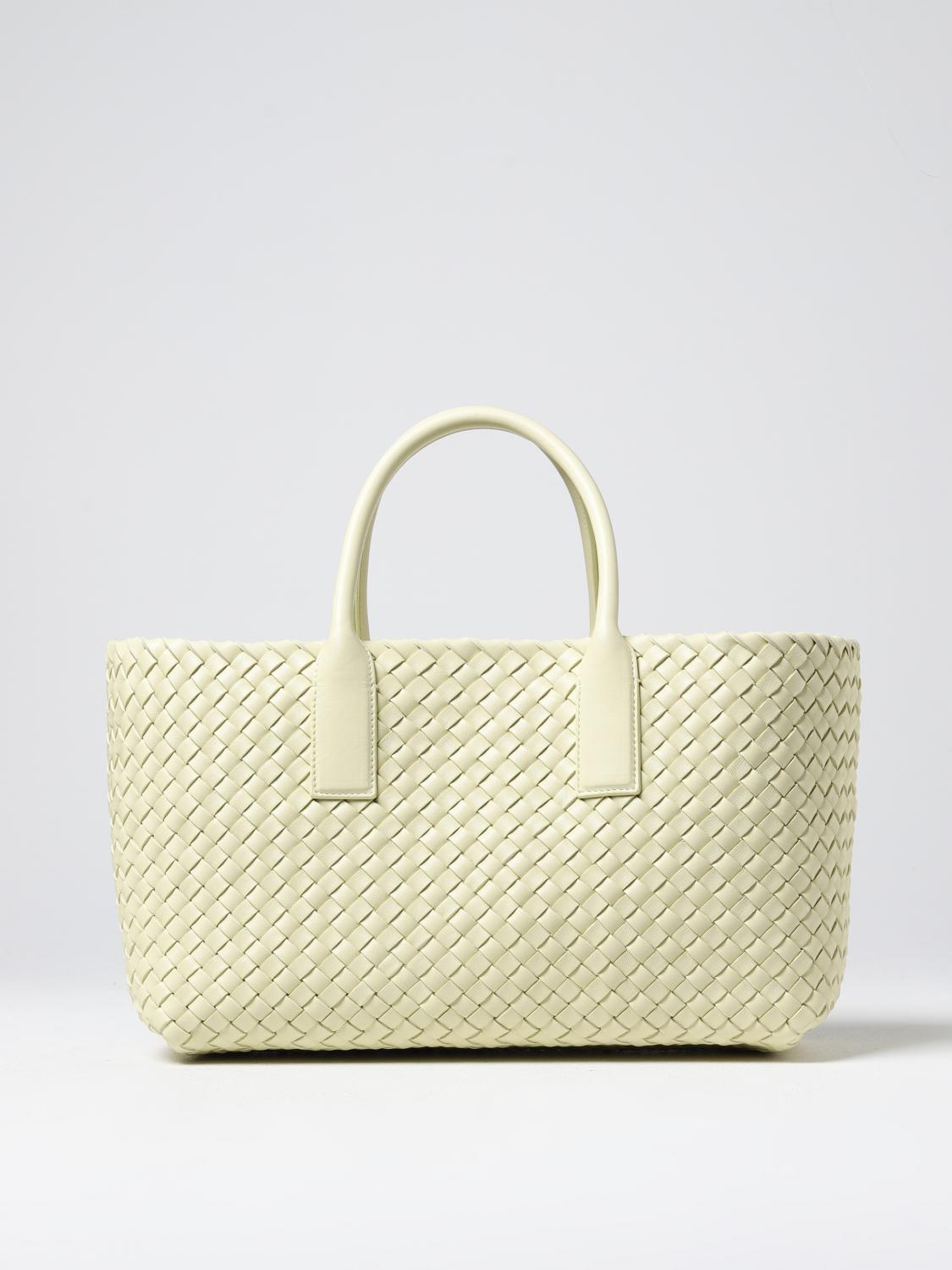 ハンドバッグ BOTTEGA VENETA PASTEL YELLOW LEATHER CABAT HANDBAG Bottega Veneta Hobo / Jodie Medium Matte Soft Crocodile