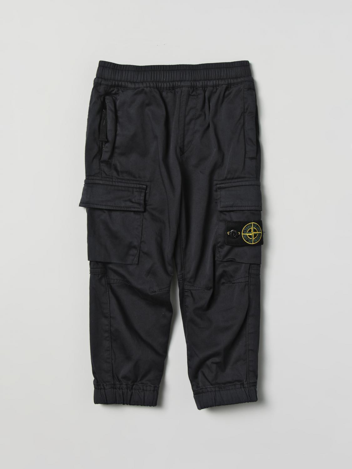 STONE ISLAND JUNIOR 팬츠: 팬츠 남아 Stone Island Junior, 블루 - Img 1