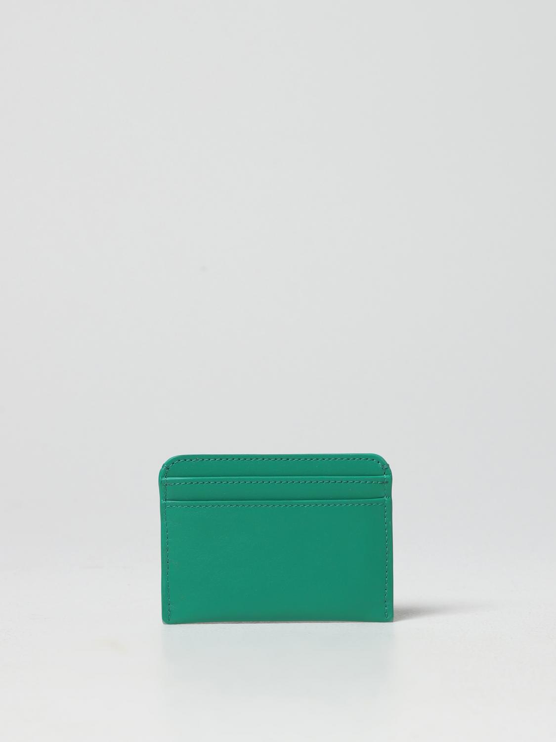 CHLOÉ PORTAFOGLIO: Portacarte di credito Sense Chloé in pelle con logo ricamato, Verde - Img 2