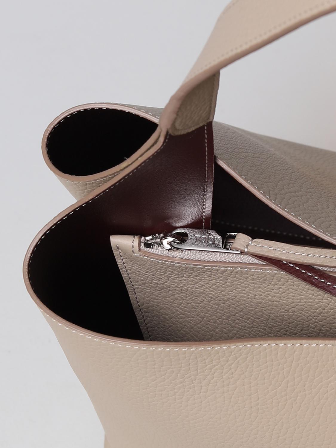 TOD'S BORSA A SPALLA: Borsa Tod's in pelle a grana, Avorio - Img 3