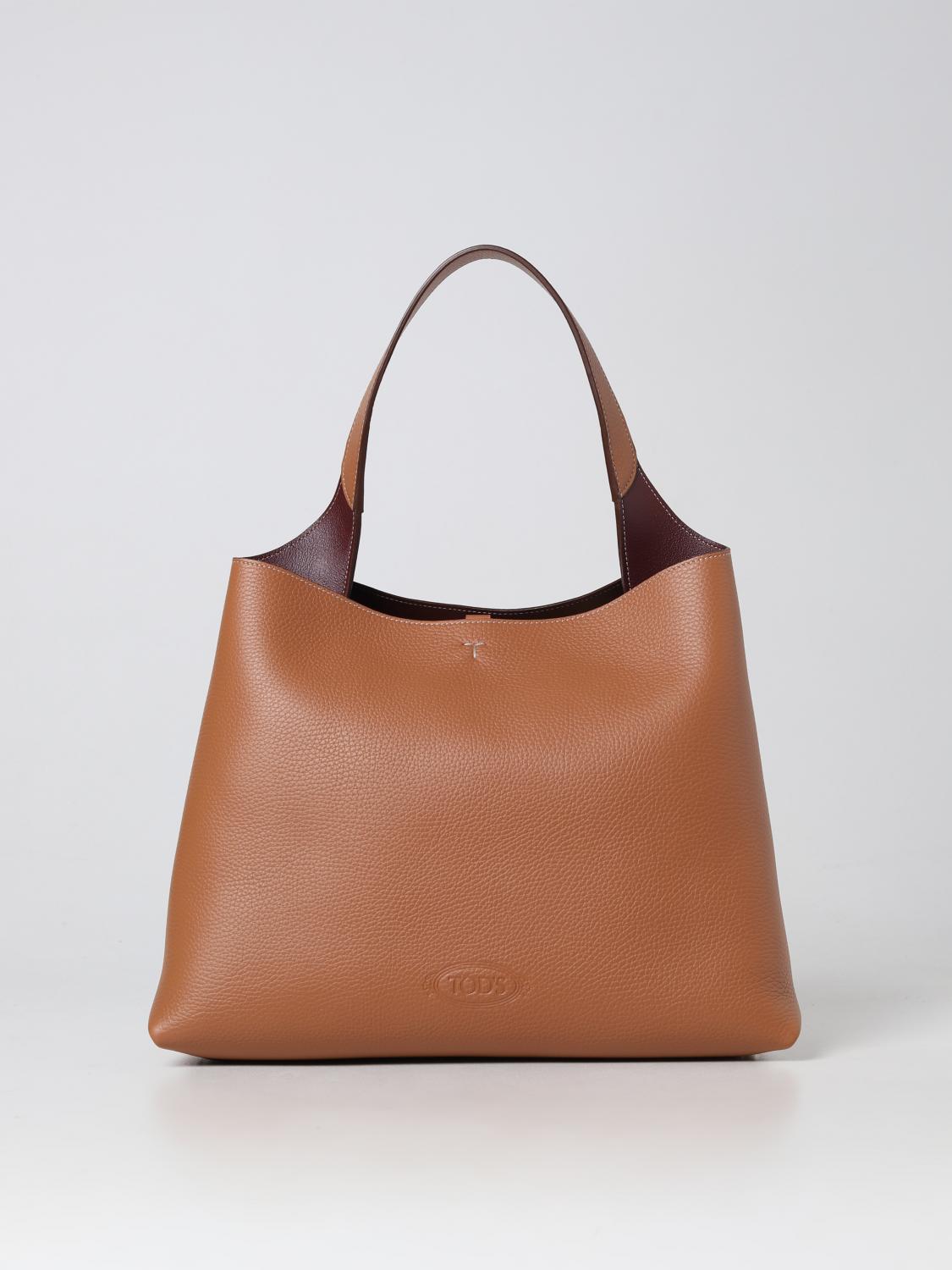 TOD'S BORSA A SPALLA: Borsa Tod's in pelle a grana, Cuoio - Img 1