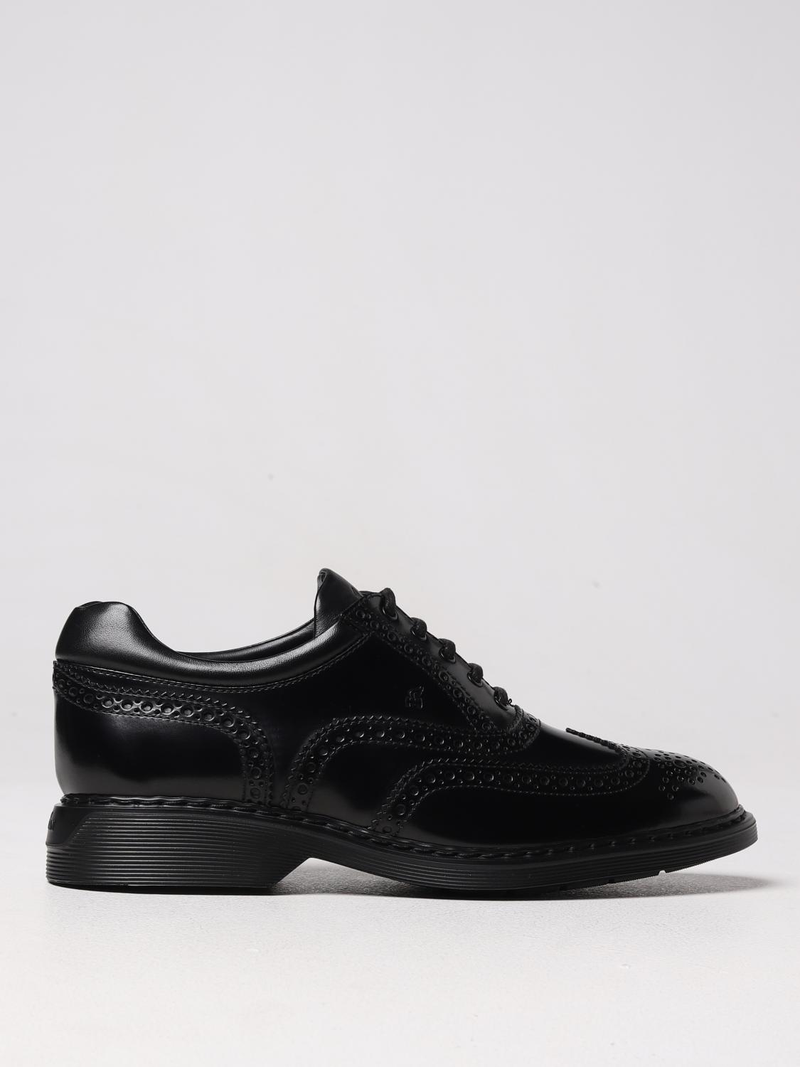 Hogan derby shoes in brushed leather - Black  display picture 1