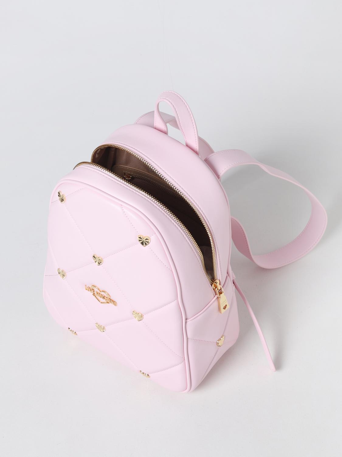 Love Moschino backpack in quilted faux leather - Blush Pink