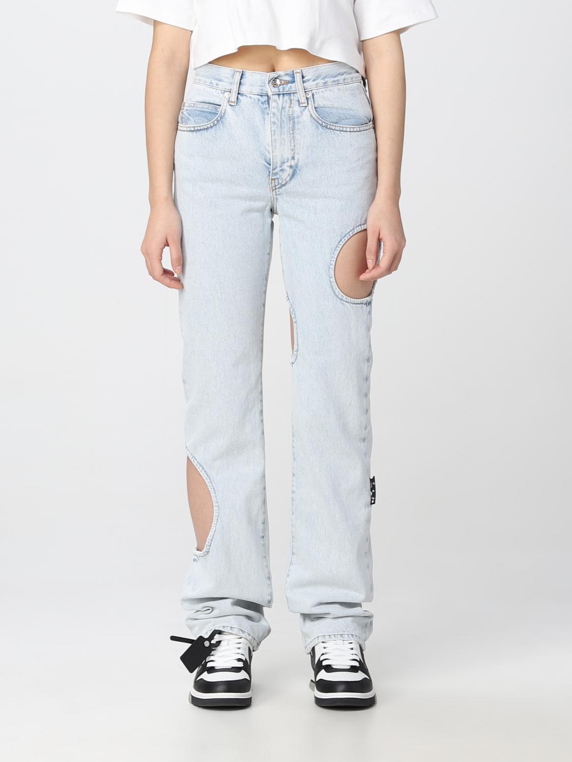 OFF-WHITE JEANS: Hose damen Off-white, Blau - Img 1