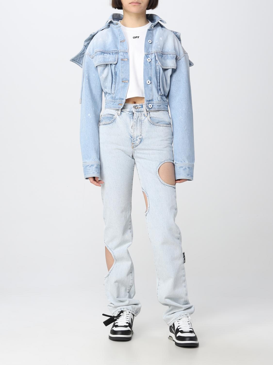 OFF-WHITE JEANS: Hose damen Off-white, Blau - Img 2