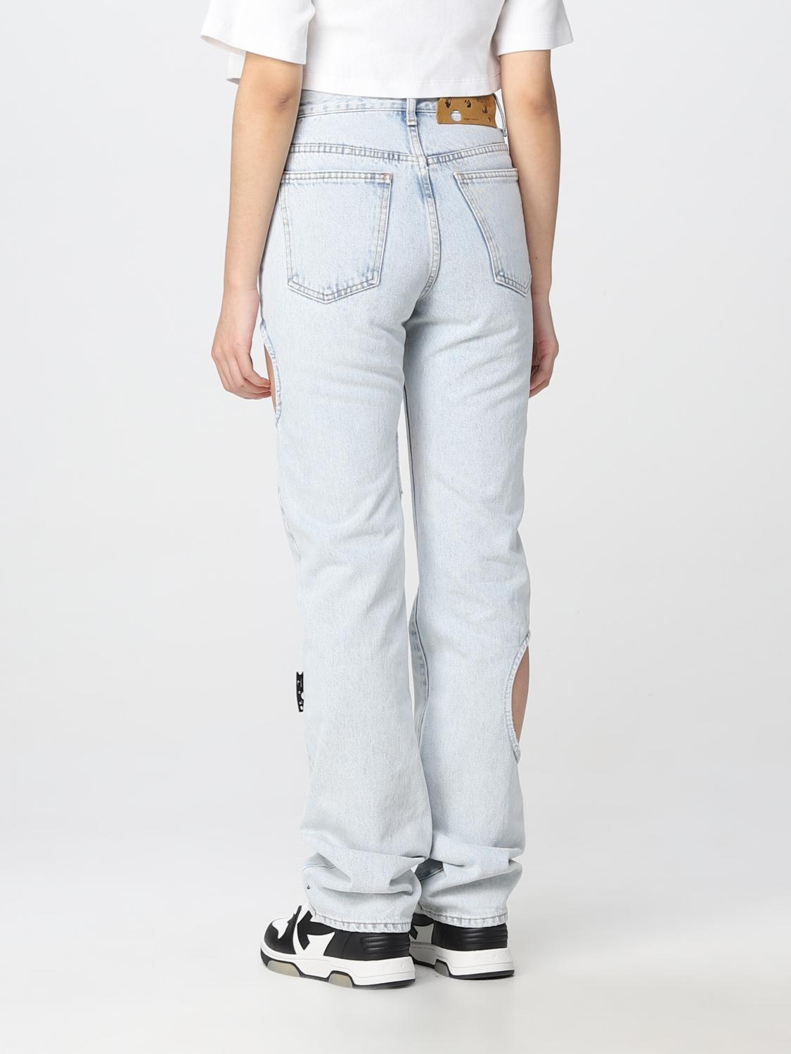 OFF-WHITE JEANS: Hose damen Off-white, Blau - Img 3