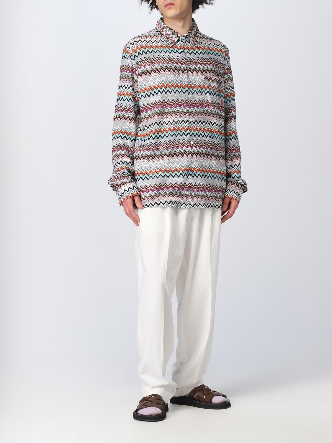MISSONI CAMICIA: Camicia Missoni in misto cotone, Rosso - Img 2