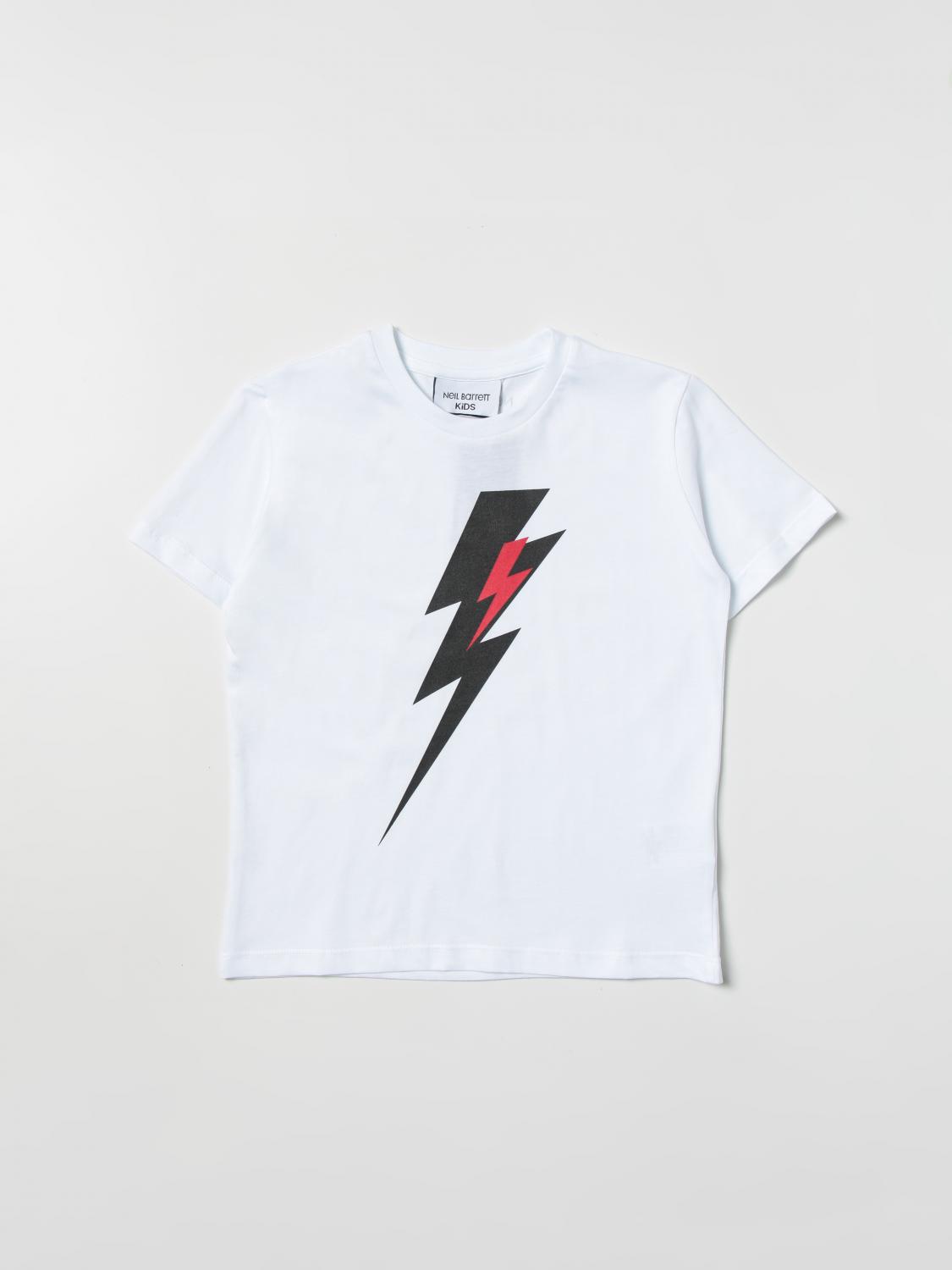 NEIL BARRETT KIDS CAMISETA: Camiseta niños Neil Barrett, Blanco - Img 1
