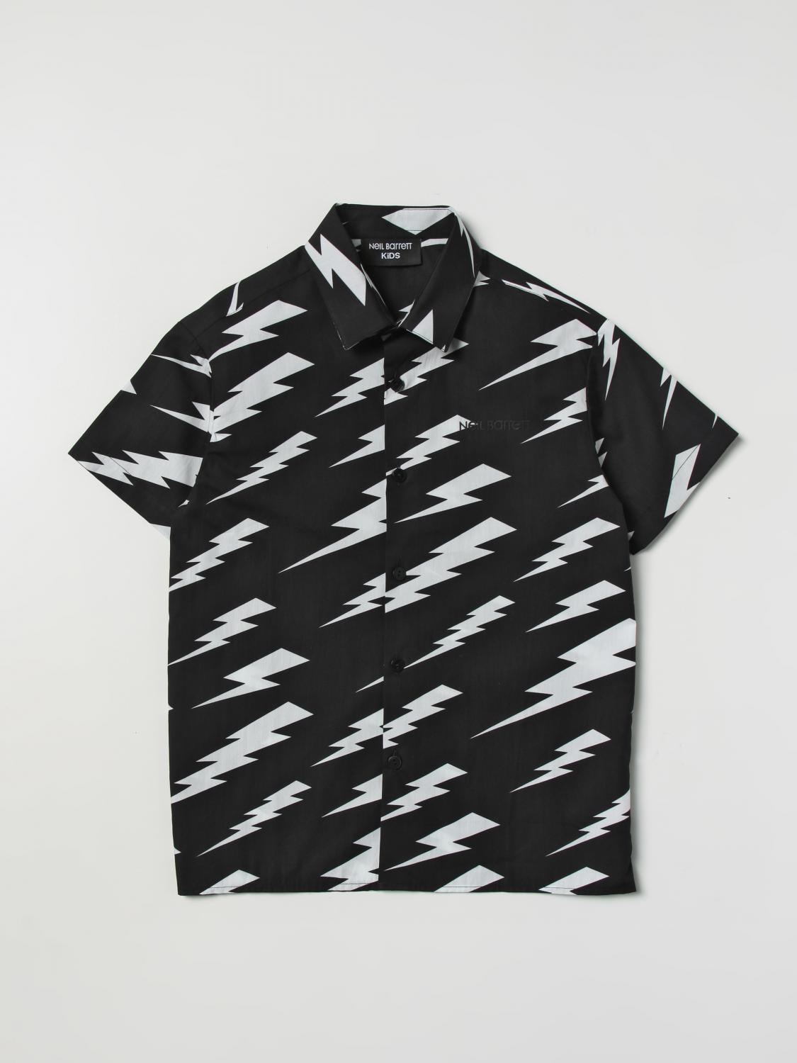 NEIL BARRETT KIDS CAMISA: Camisa niños Neil Barrett, Negro - Img 1