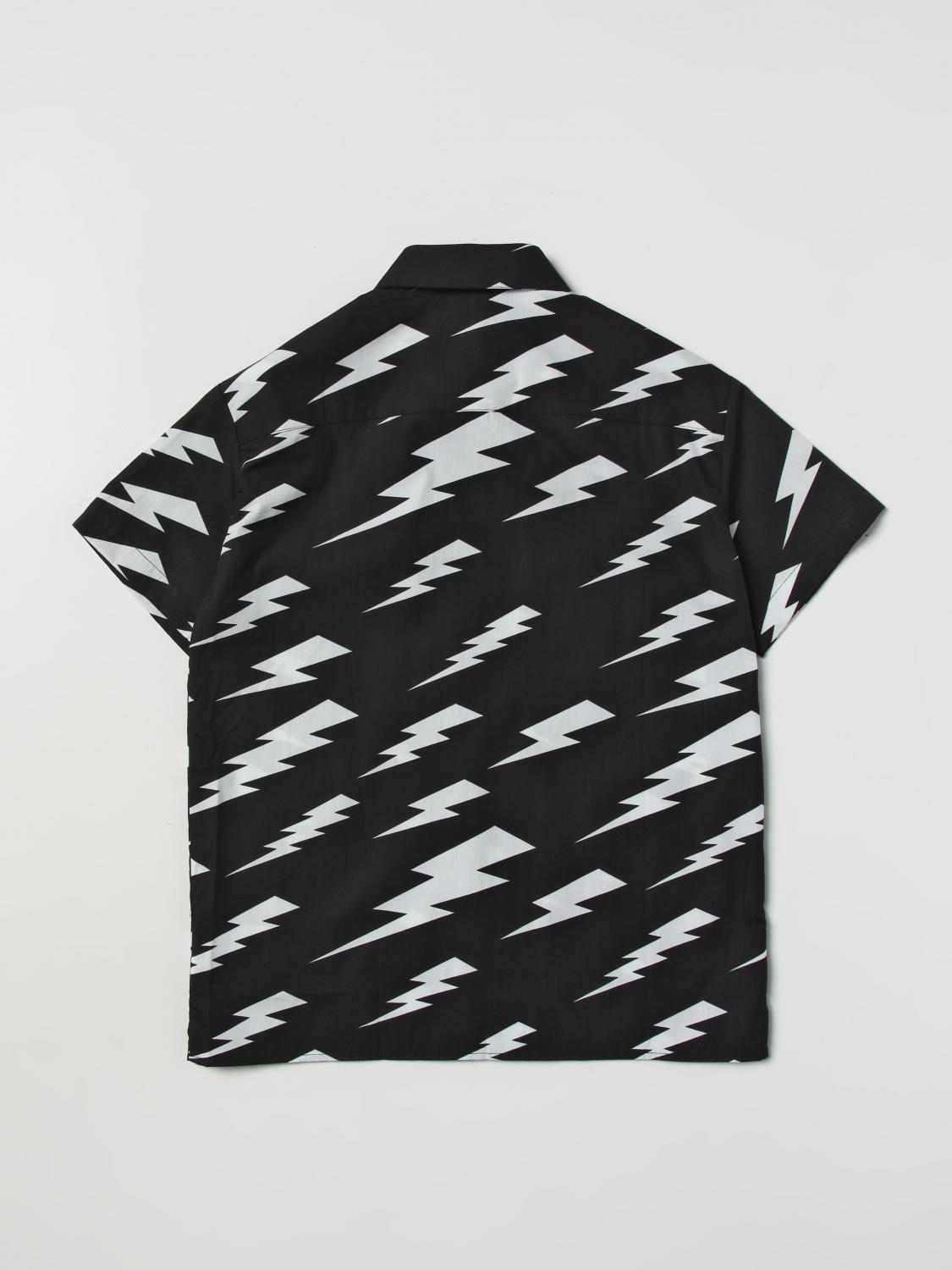 NEIL BARRETT KIDS CAMISA: Camisa niños Neil Barrett, Negro - Img 2