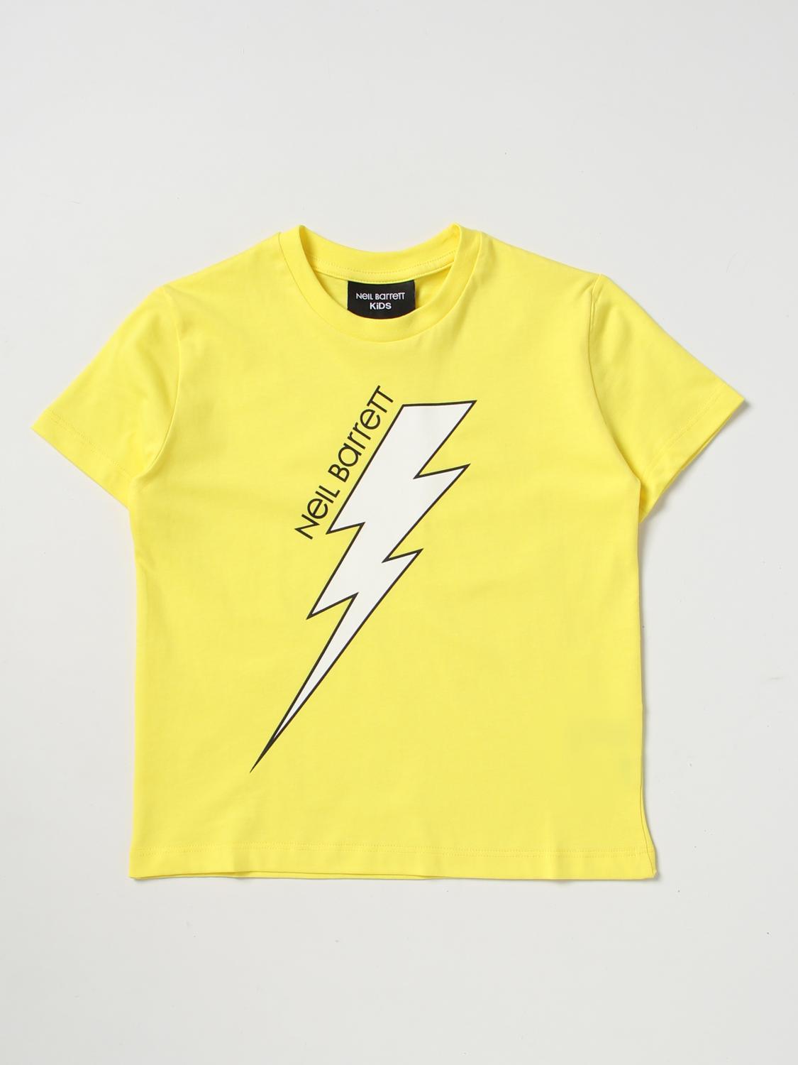 NEIL BARRETT KIDS CAMISETA: Camiseta niños Neil Barrett, Amarillo - Img 1