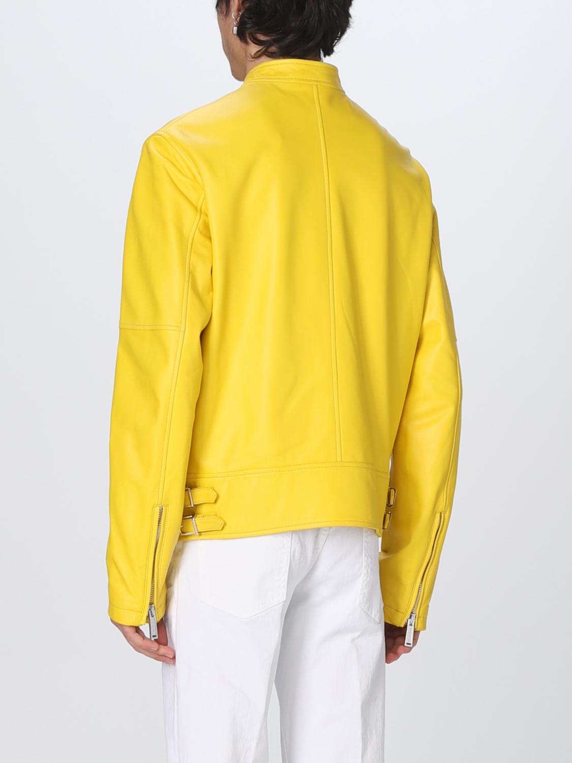 DSQUARED2 GIACCA: Giacca Dsquared2 in pelle, Giallo - Img 3