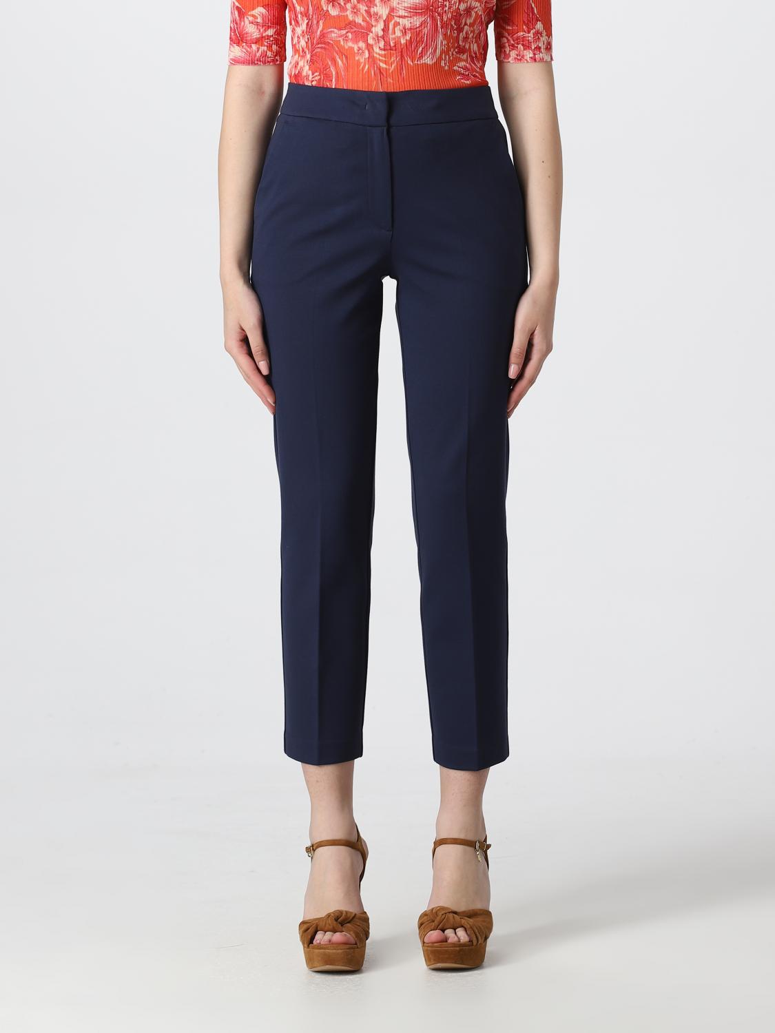 TWINSET PANTALONI: Pantalone Twinset in misto viscosa, Blue - Img 1