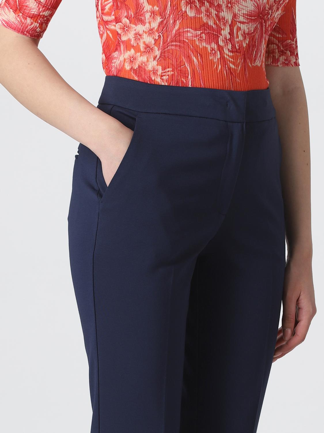 TWINSET PANTALONI: Pantalone Twinset in misto viscosa, Blue - Img 3