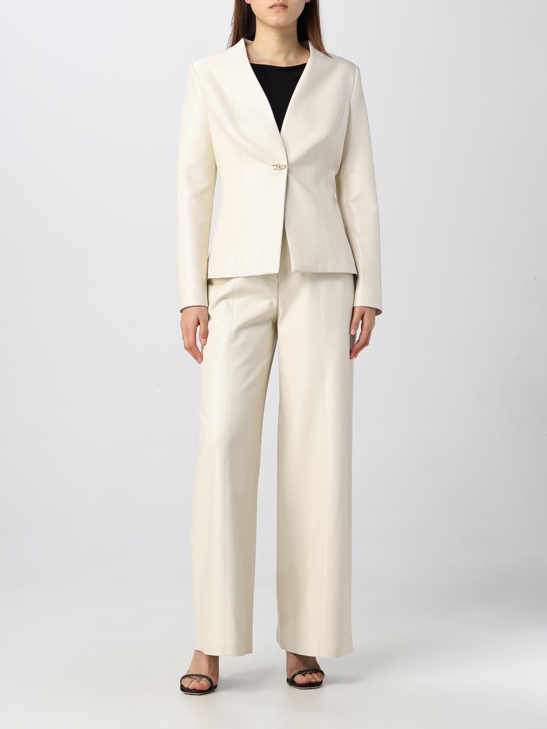 SIMONA CORSELLINI PANTALONI: Pantalone Simona Corsellini in pelle sintetica, Giallo - Img 2