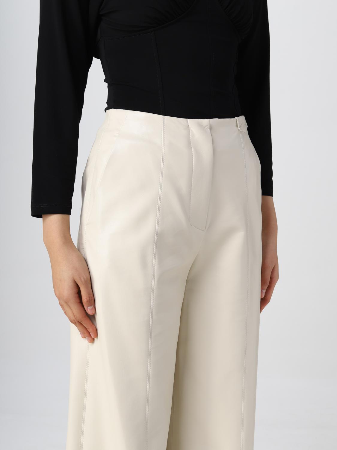 SIMONA CORSELLINI PANTALONI: Pantalone Simona Corsellini in pelle sintetica, Giallo - Img 4