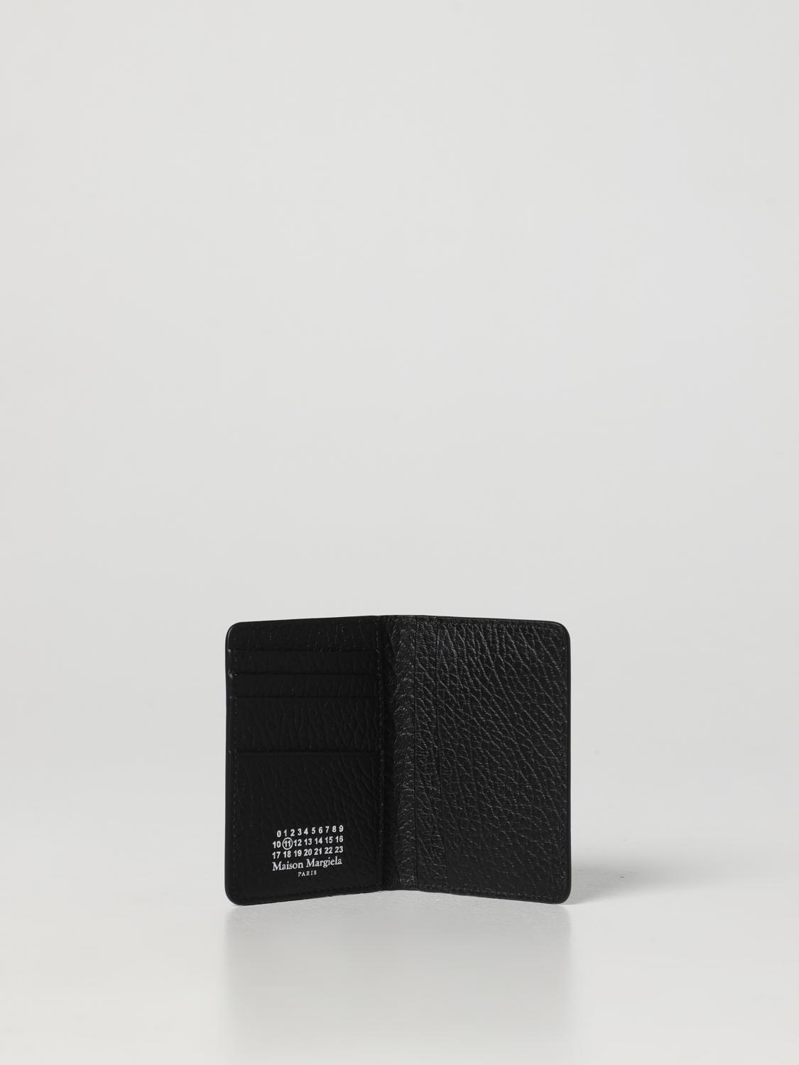 MAISON MARGIELA 財布: Maison Margiela ハンマードレザーカードホルダー, ブラック - Img 2