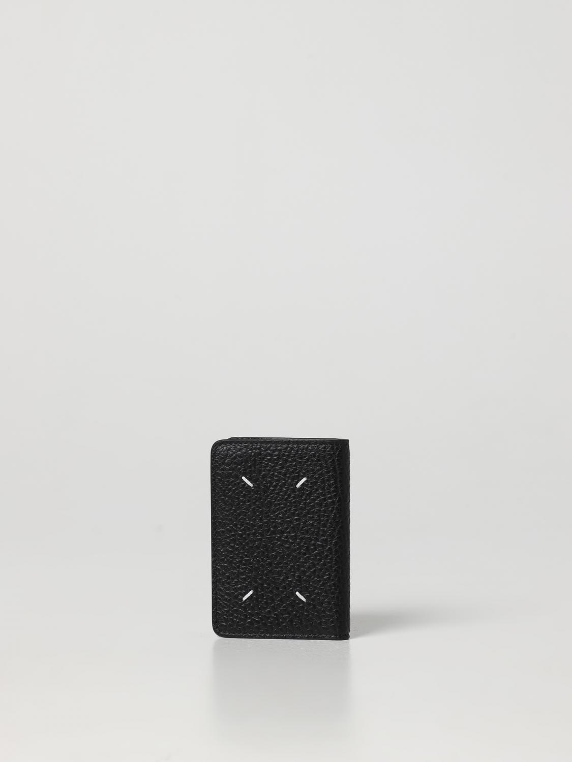MAISON MARGIELA 財布: Maison Margiela ハンマードレザーカードホルダー, ブラック - Img 3