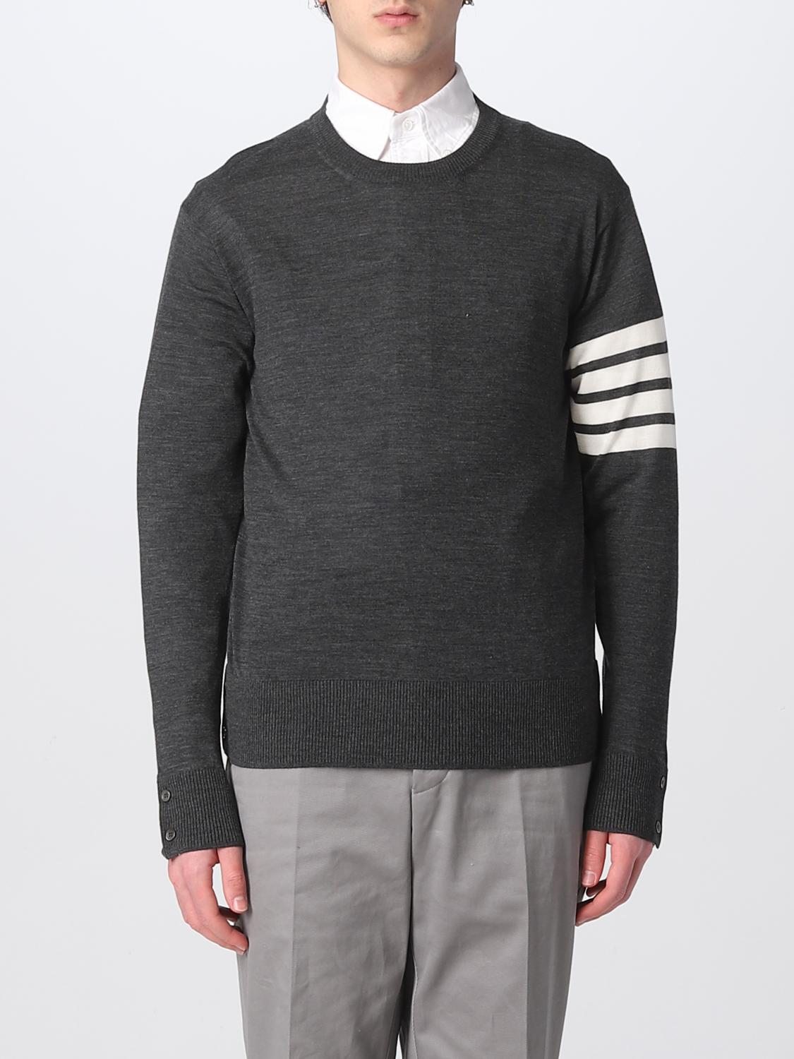 THOM BROWNE 毛衣: 毛衣 男士 Thom Browne, 灰色 1 - Img 1